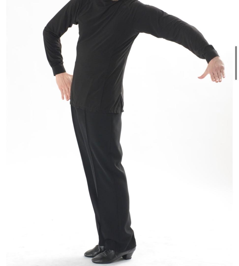 【専用】タカダンス　メンズ　ラテンシャツ　ハイネックシャツ　MS350 ブラック