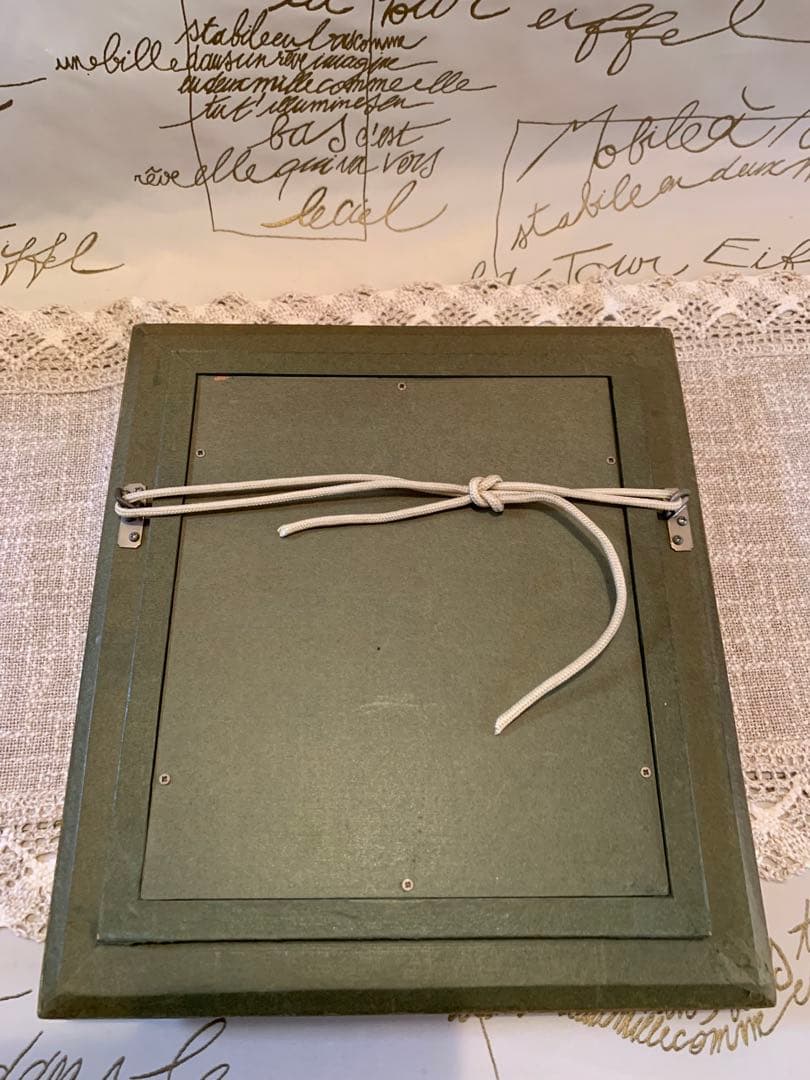 ドイツ製　破格！アンティーク聖母子の陶板額装品！色が綺麗でマリア様が優しい！