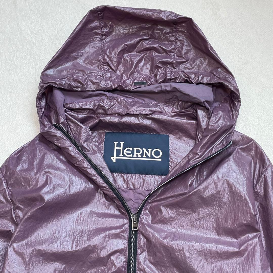 Herno ナイロンジャケット マウンテンパーカー 46 ブルゾン ロゴパッチ