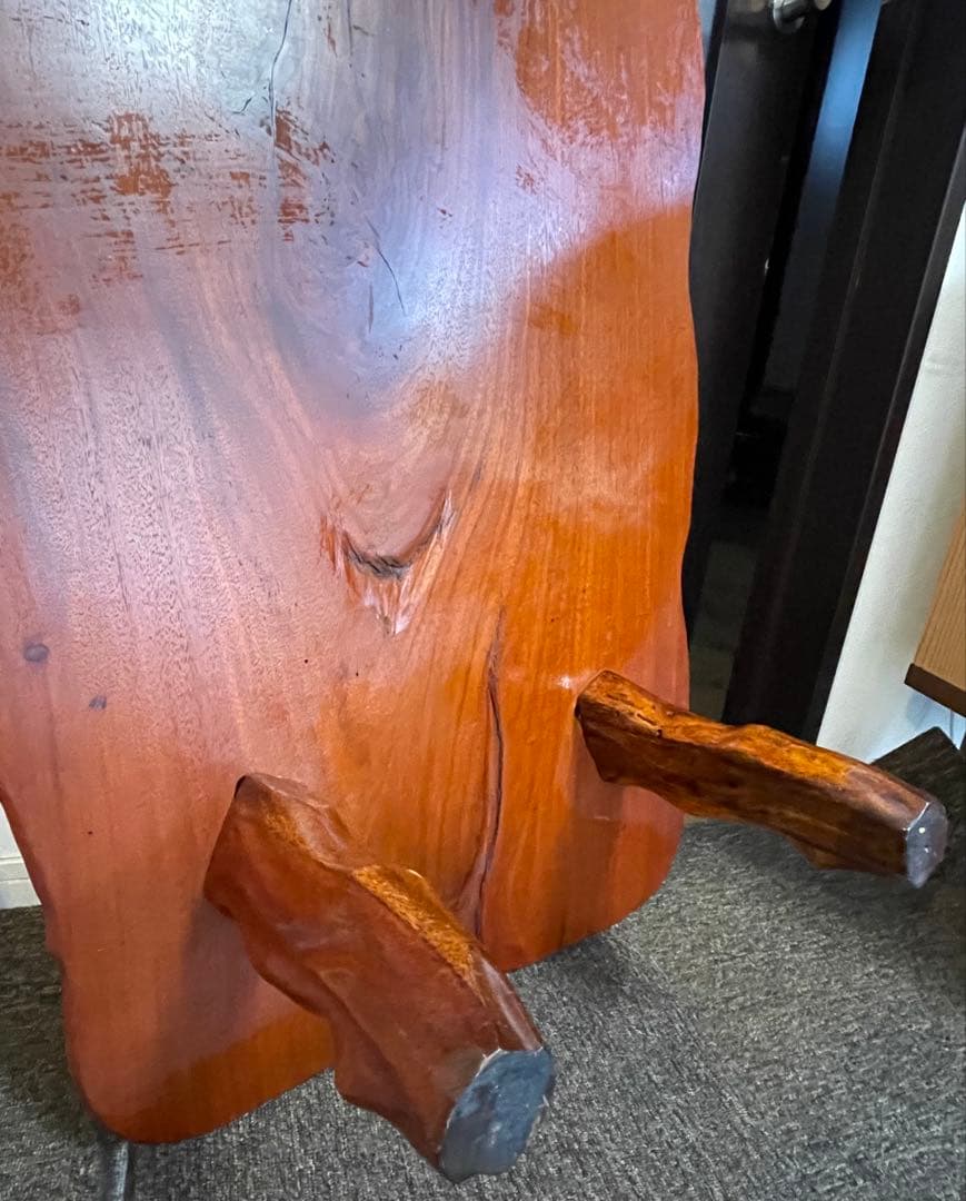 送料込‼️ ヴィンテージ　無垢材　一枚板　ウォールナット　座卓　テーブル　ちゃぶ台