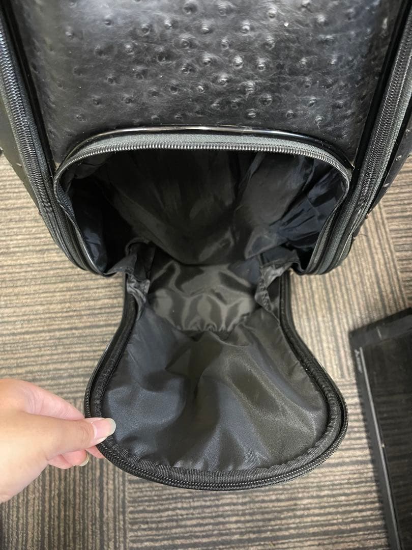 ゼクシオオーストリッチキャディバッグ　ゴルフバック　オーストリッチ　XXIO