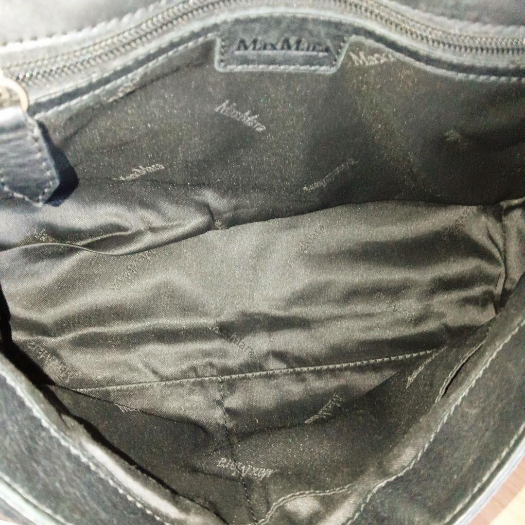 良品 マックスマーラ ヴィンテージ 本革 レザー ショルダー ハンドバッグ 鞄