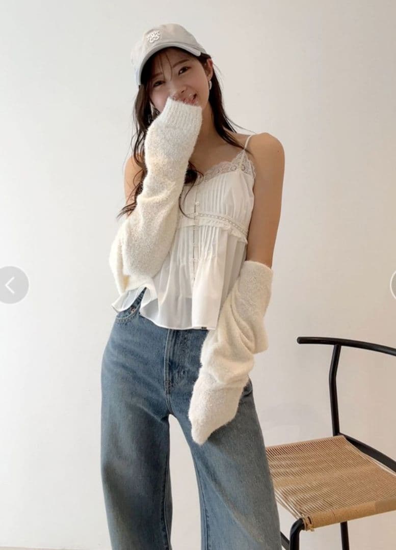 【SNIDEL】ボレロ&レースキャミセットアップ