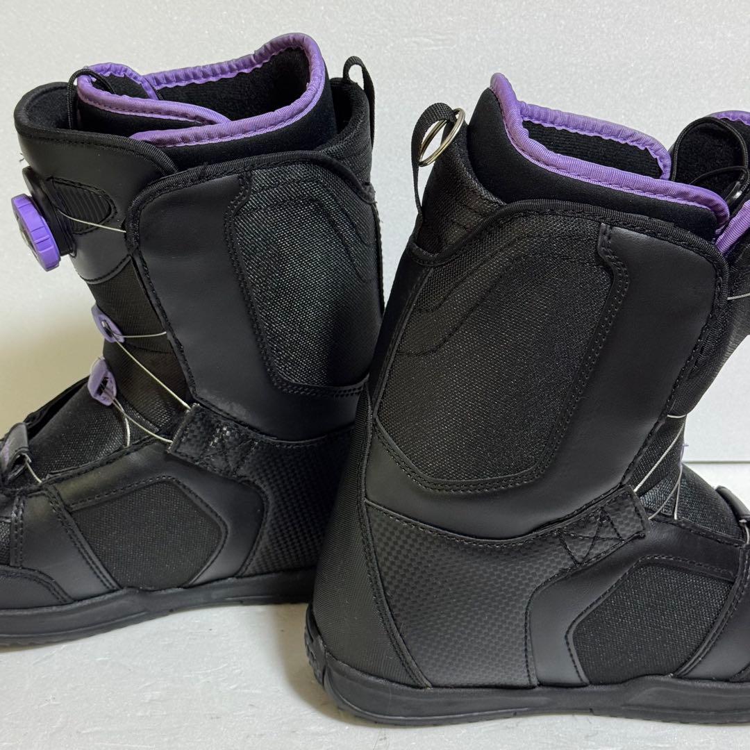 24.5cm EZRIDER スノーボードブーツ 女性用 ブラック/パープル