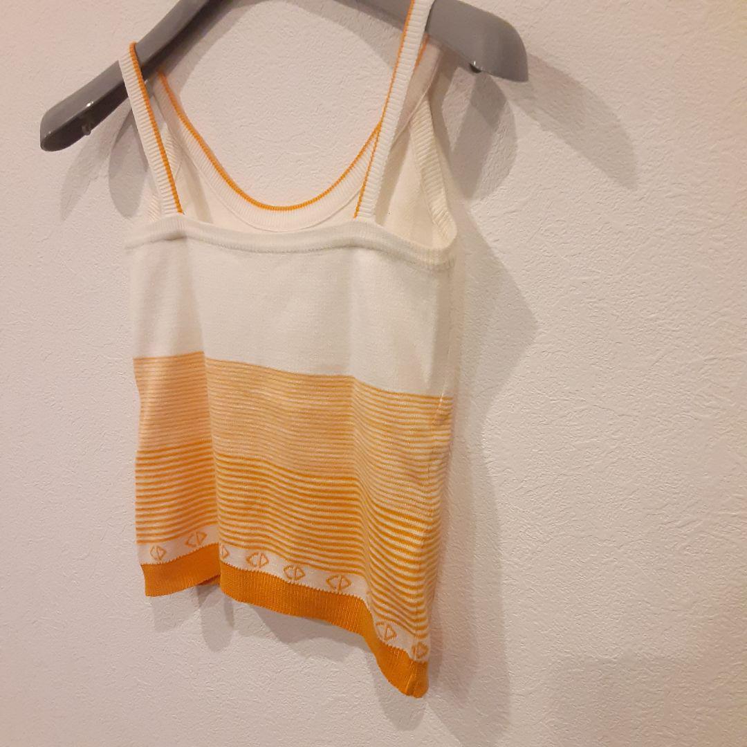クリスチャン・ディオール CD タンクトップ オレンジ 水着 キャミソール