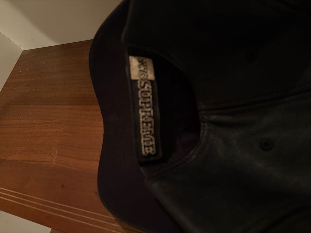 帽子 supreme New York Leather 6-Panel Cap