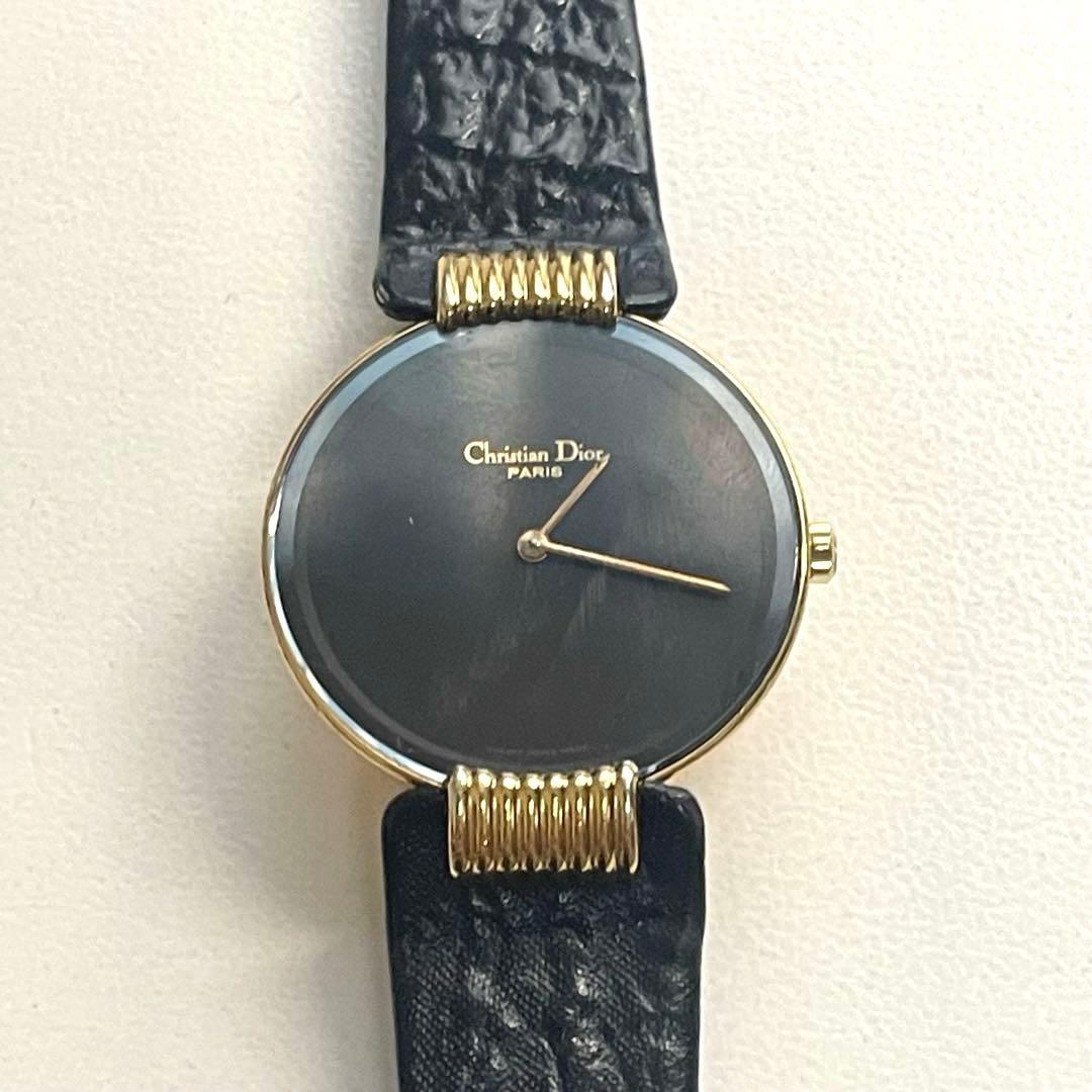 稼動品　Christian Dior ディオール　クォーツ時計 黒