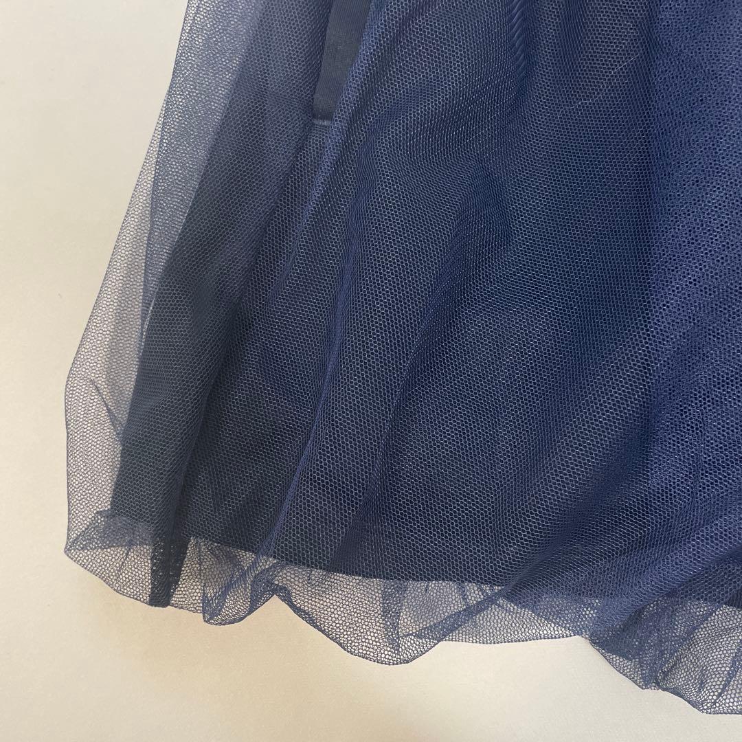 【新品　未使用】prince フレアチュールスカート WS5318 ネイビー L