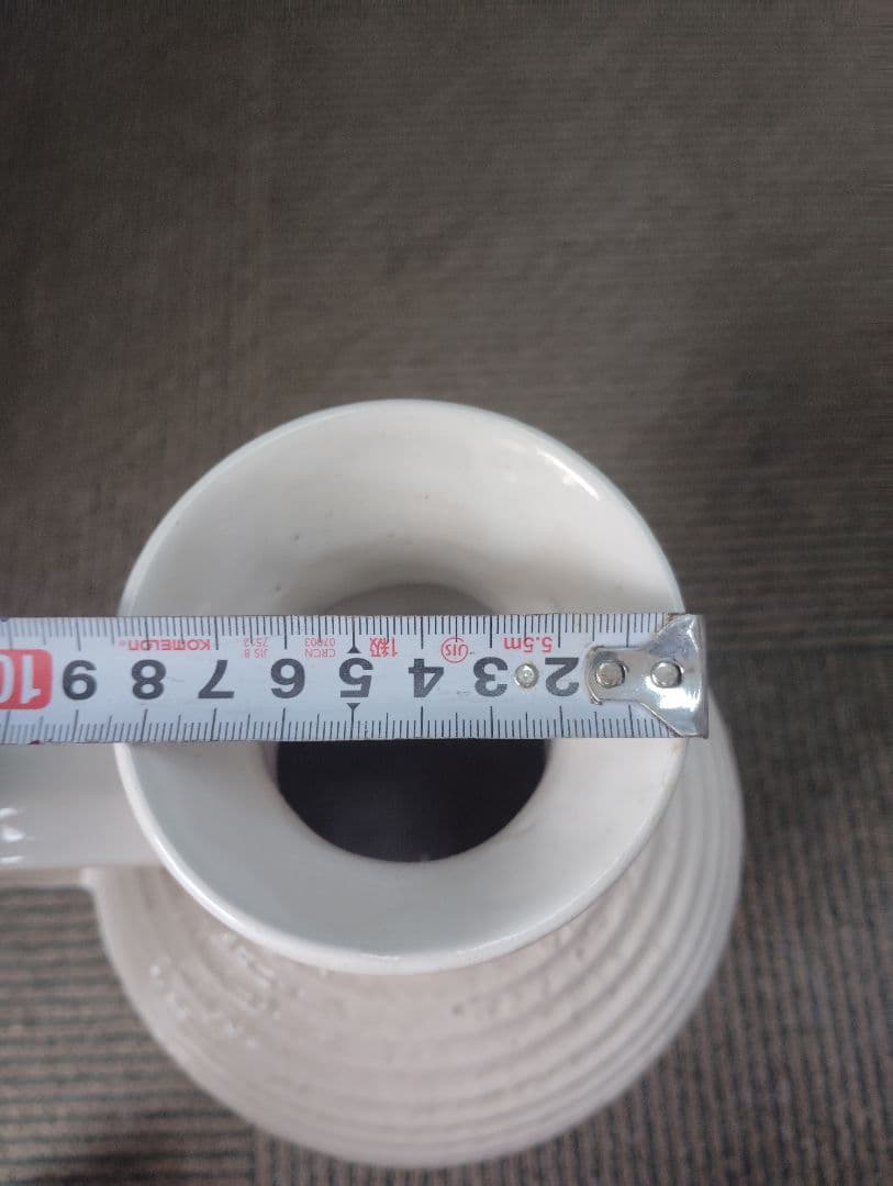 西ドイツ製　アンティークの陶器製の花瓶　一輪挿し　フラワーベース　ビンテージ