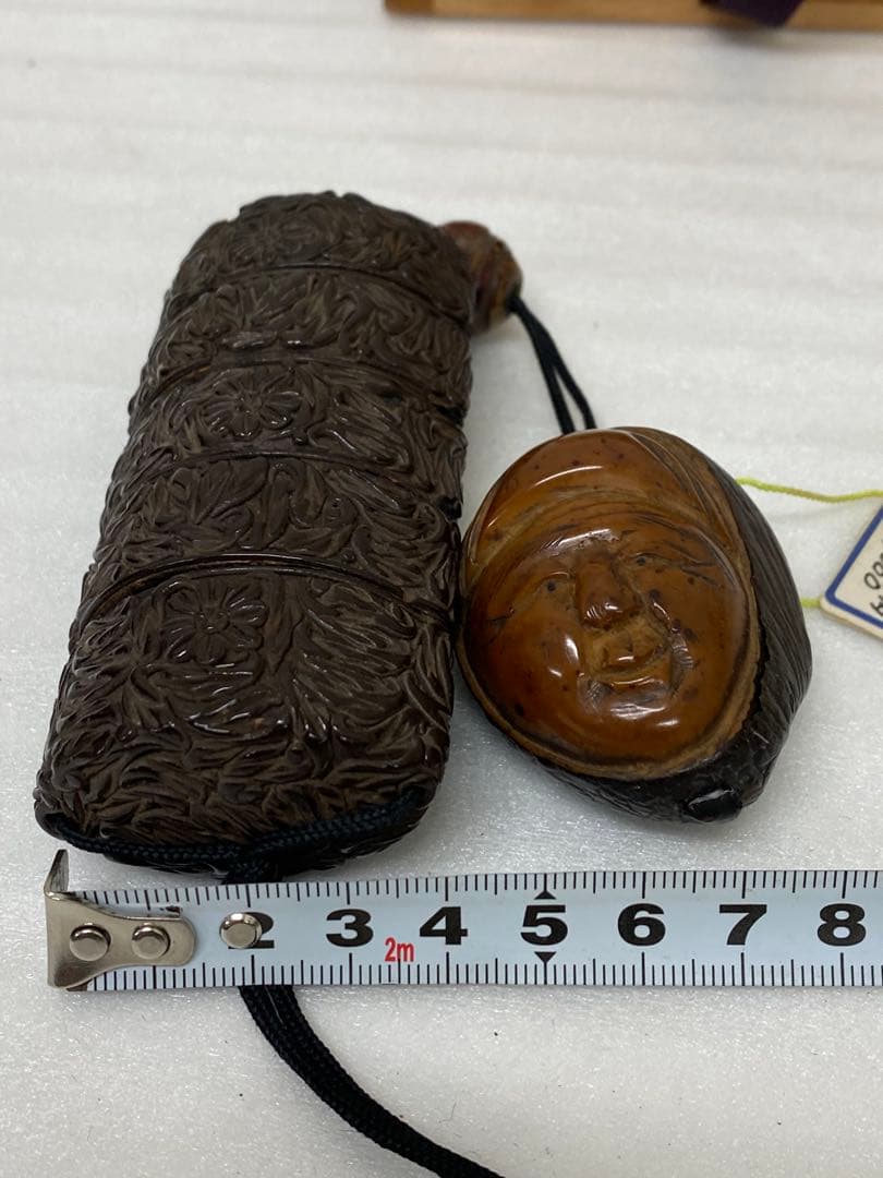 3-3247 推黒印籠・緒じめ玉、根付