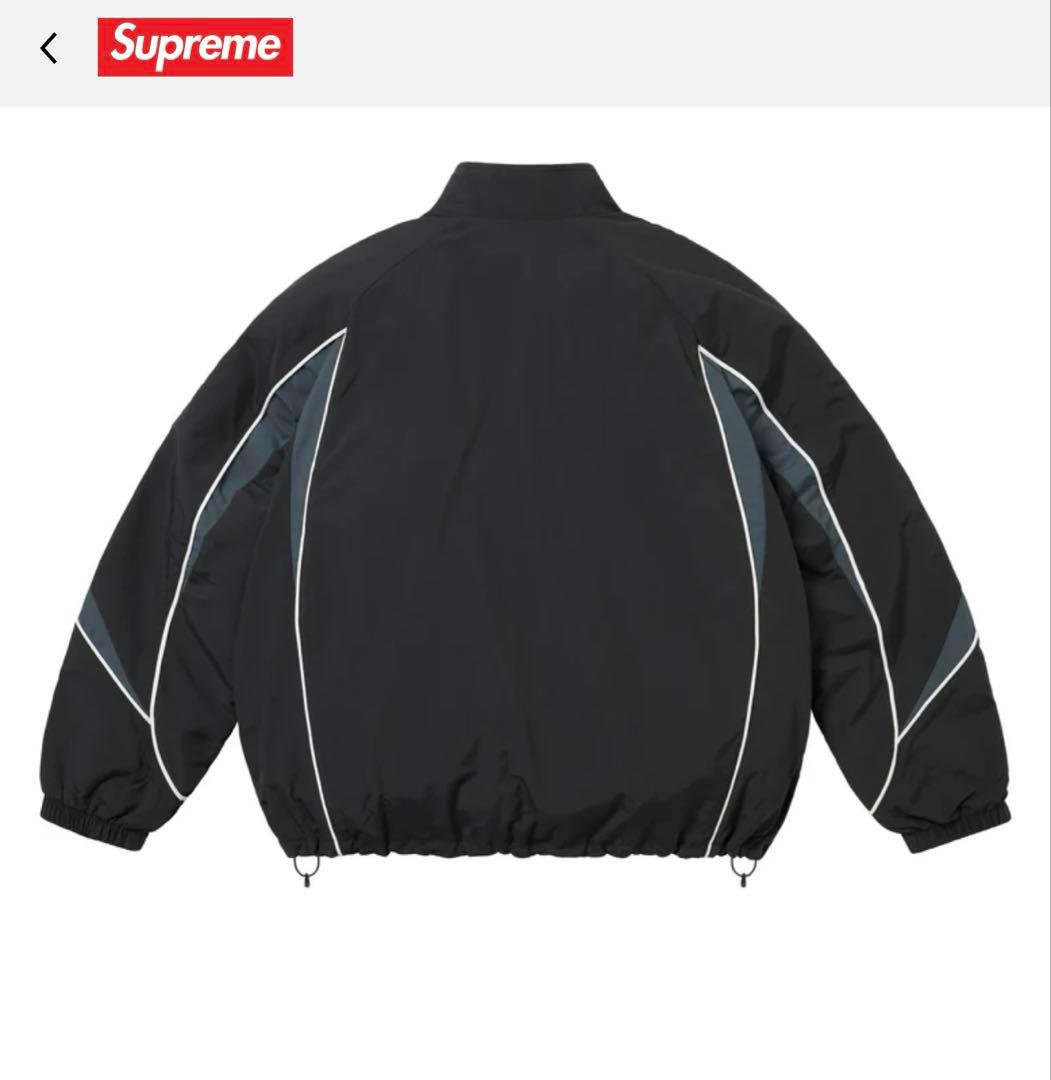 Supreme Contrast Piping Track Jacket 黒 M