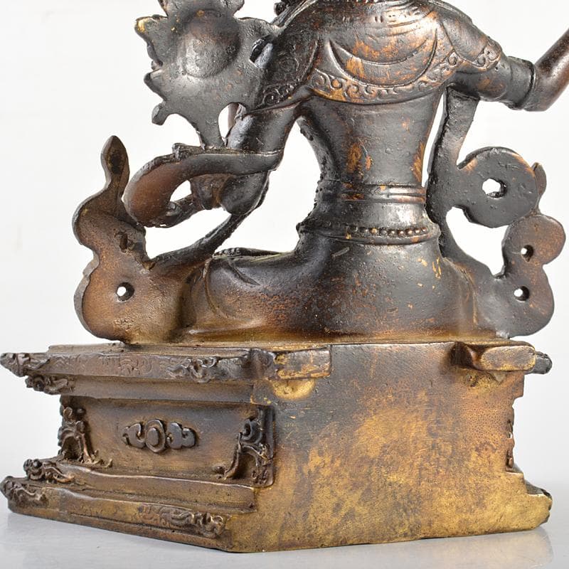 仏教美術　古銅鍍金　チベット仏　仏像　置物　D　R6744