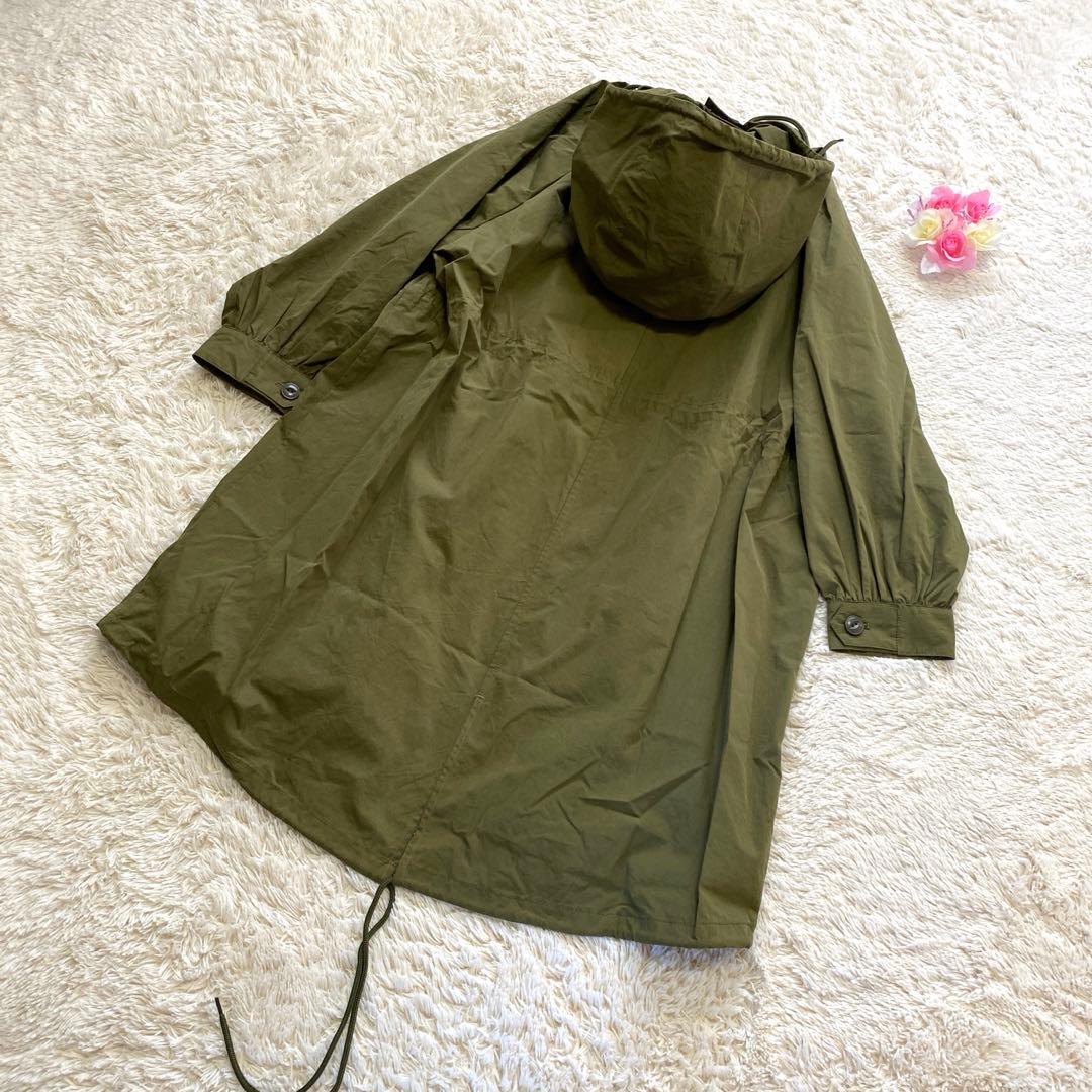 BEARDSLEY ビアズリー コットンナイロンミドル丈モッズコート カーキ