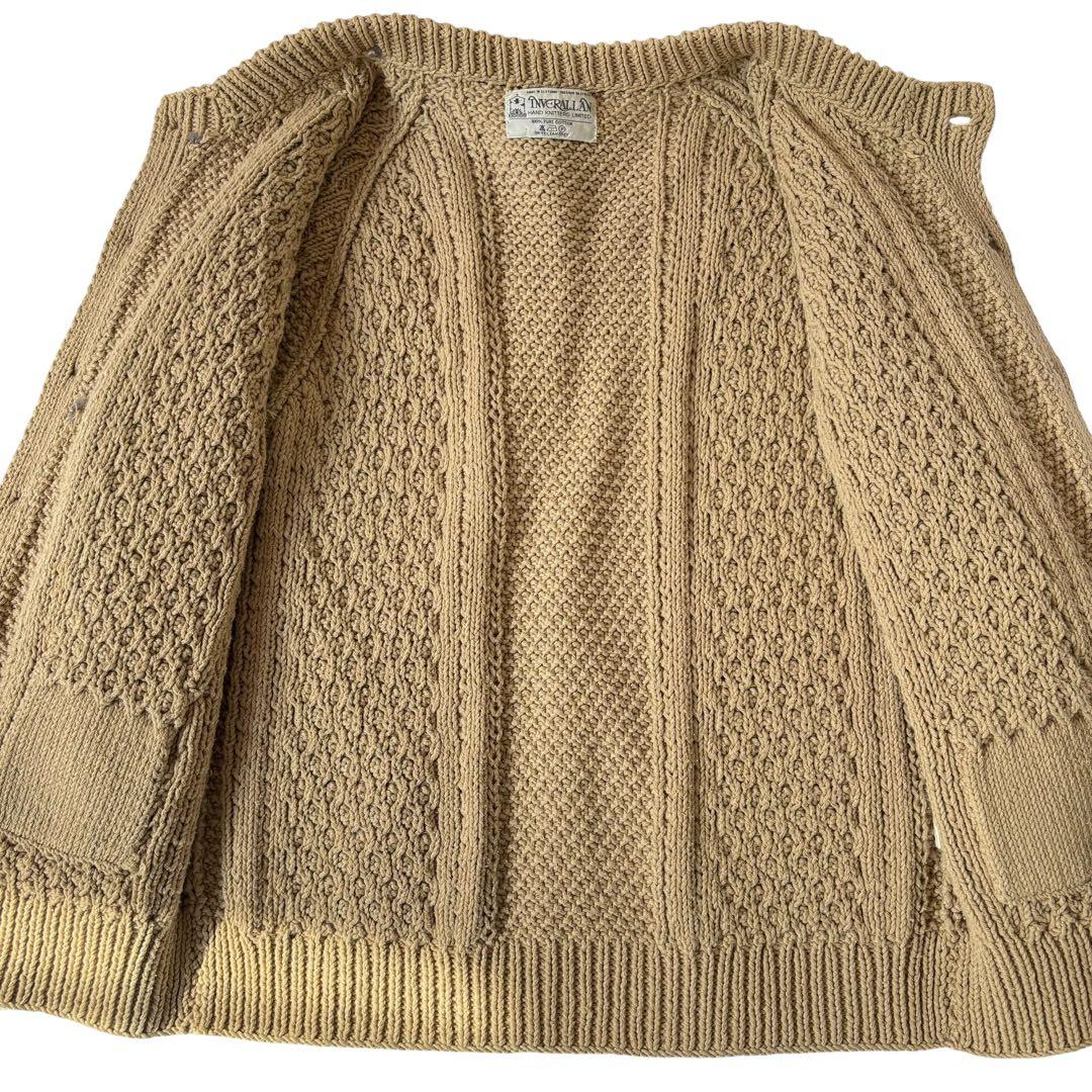 【Ｈｉ_ｊｉｒｉ】インバーアラン 黒タグ コットン カーディガン