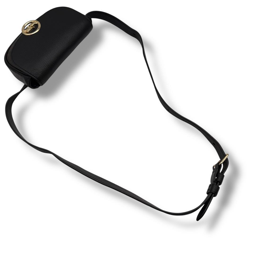 【美品】COACH コーチ ボディバッグ ジェイドミニベルト レザー PVC 黒