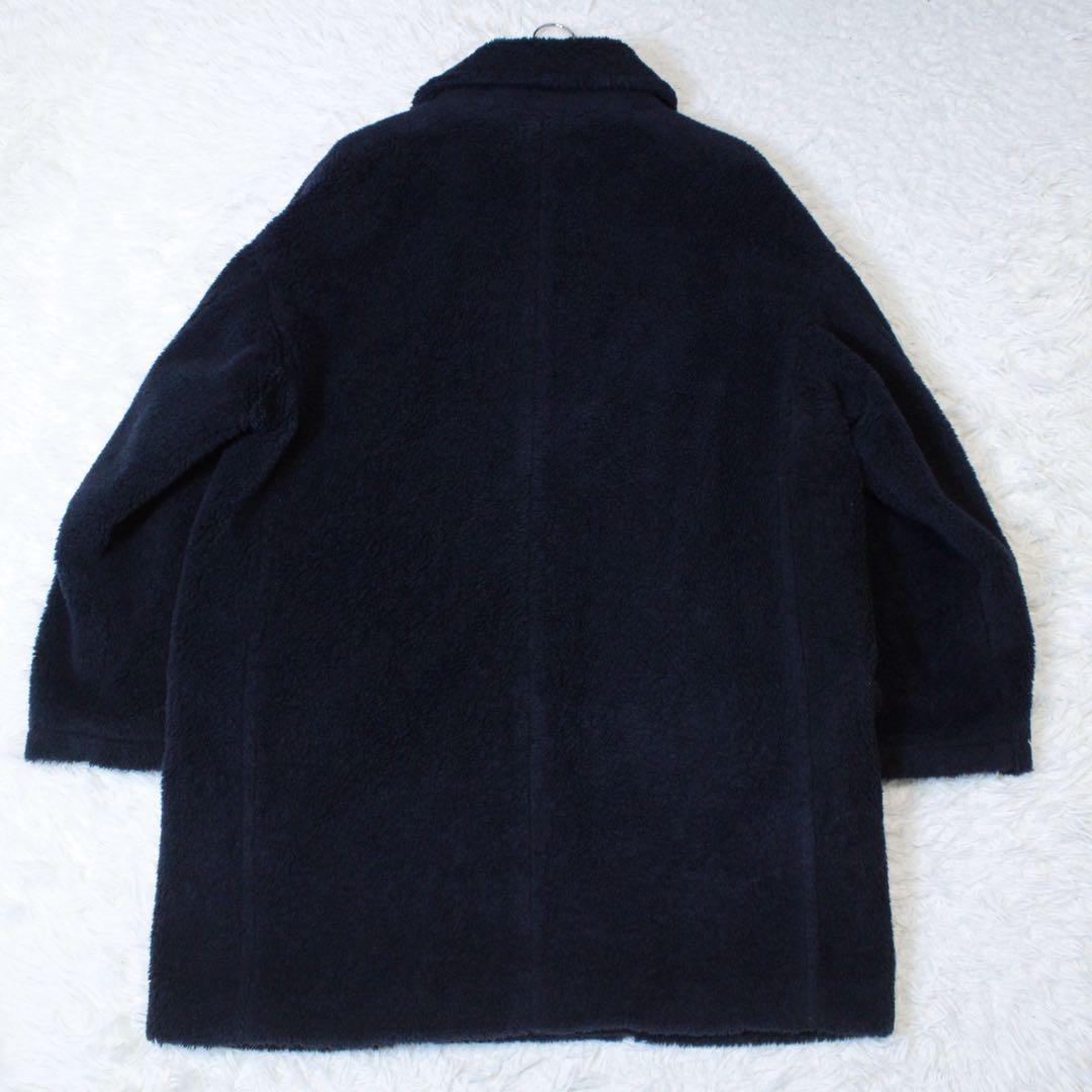 THIRD MAGAZINE サードマガジン 金ボタン付き ボアPコート 紺 M