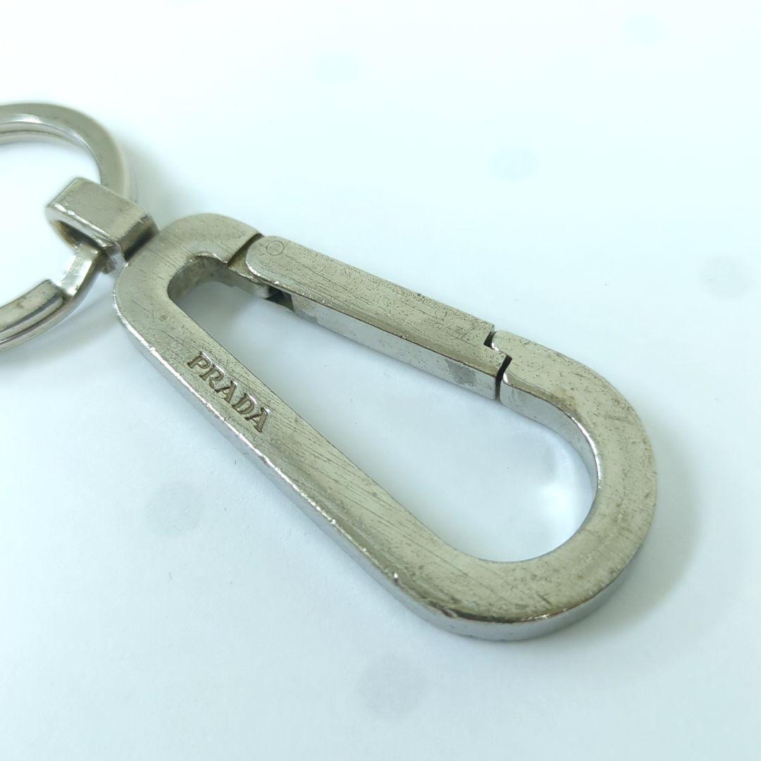 PRADA プラダ カラビナ キーリング キーホルダー シルバーカラー