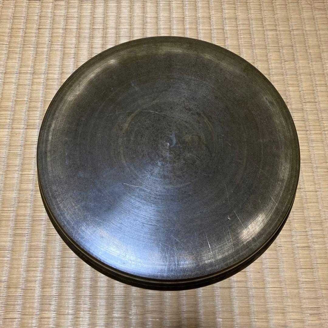 砂張盆？　お盆　金属　無地