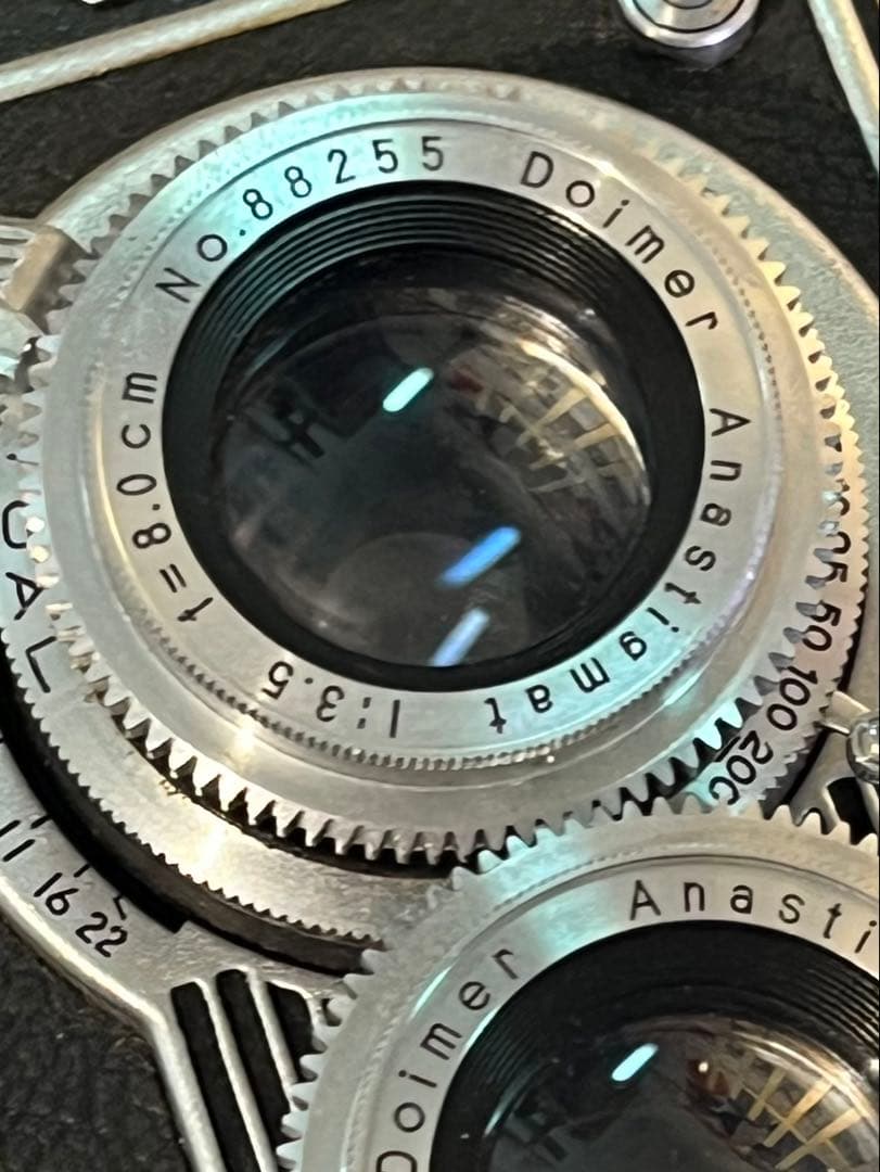 美品☆BEAUTYFLEX 二眼レフ★革ケース外箱付 レトロ装飾美