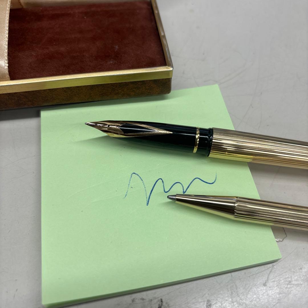 B5486【ヴィンテージ】SHEAFFER 14K万年筆&ボールペン