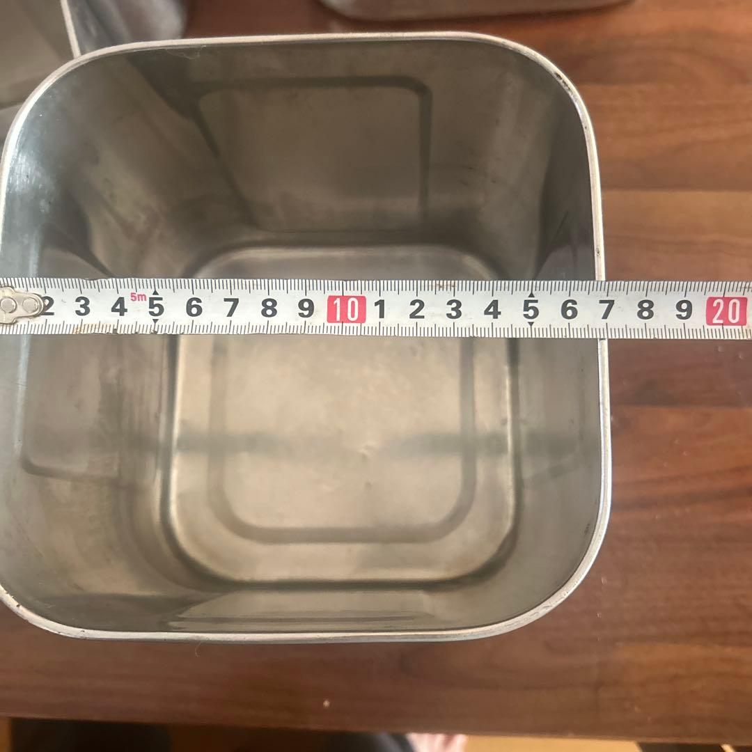 キッチン角ポット　5個セット 24.5㎝20㎝17㎝15.5㎝12.5㎝