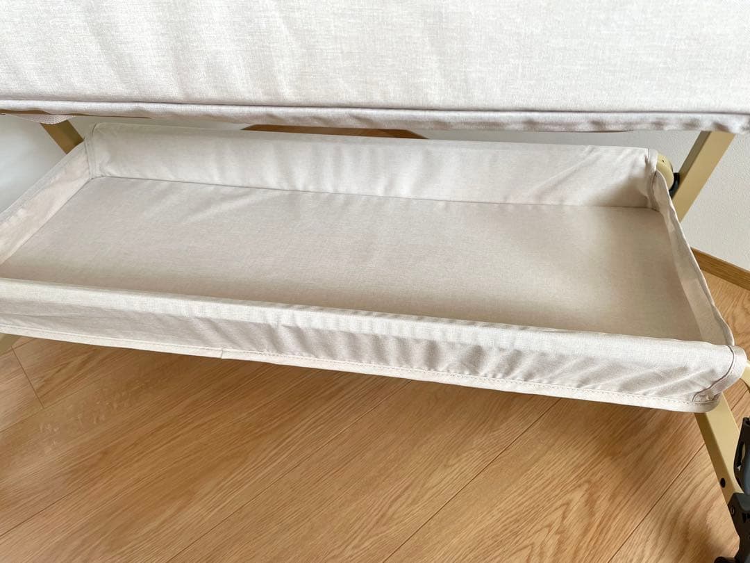 【美品】hzdmjベビーベッド　カーキ