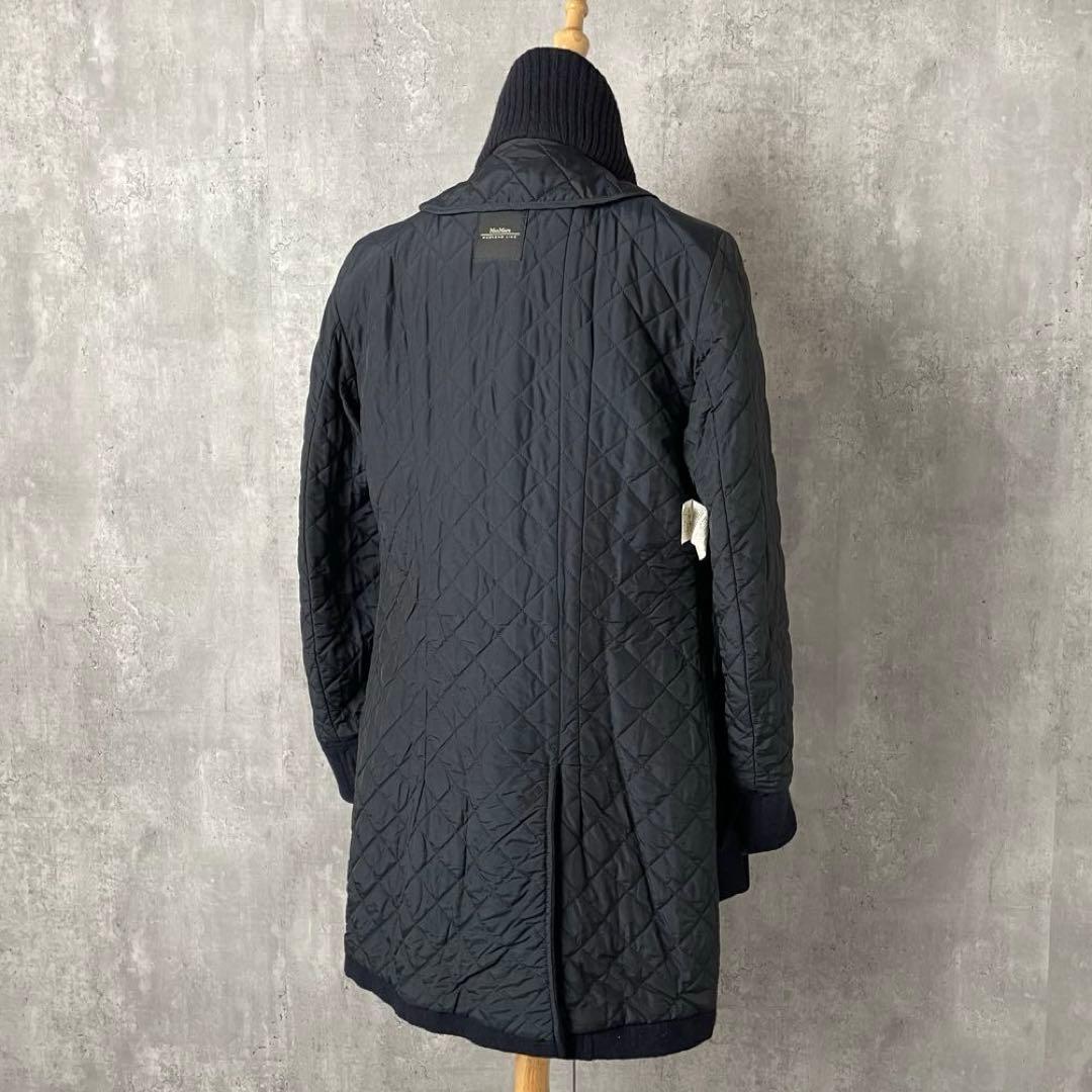 【美品】MAXMARA ライナー付き レイヤード ウール スタンドカラー コート