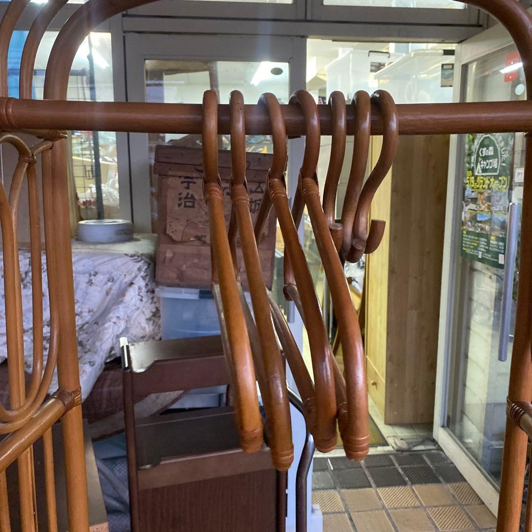 籐 ラタン ハンガーラック チェスト インテリア 昭和レトロ 当時物