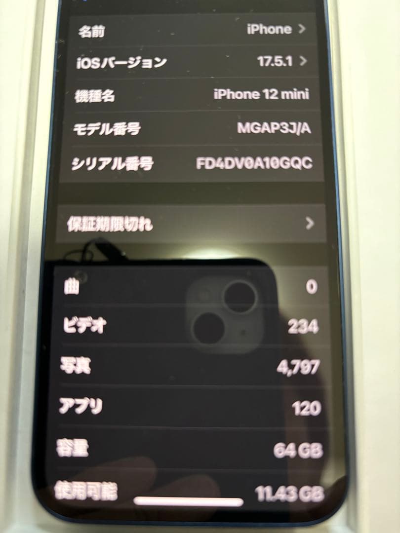 Apple iPhone 12 mini ブルー本体 SIMフリー