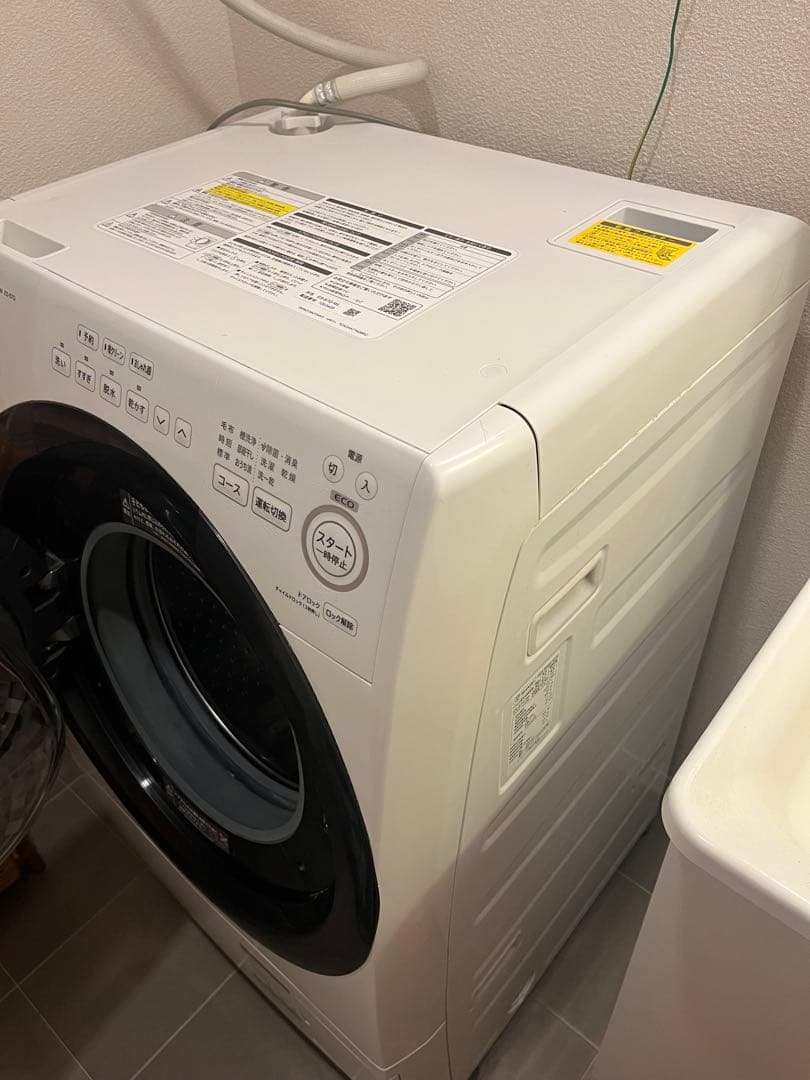 SHARP ドラム式洗濯機 ES-S7G-WL 7kg