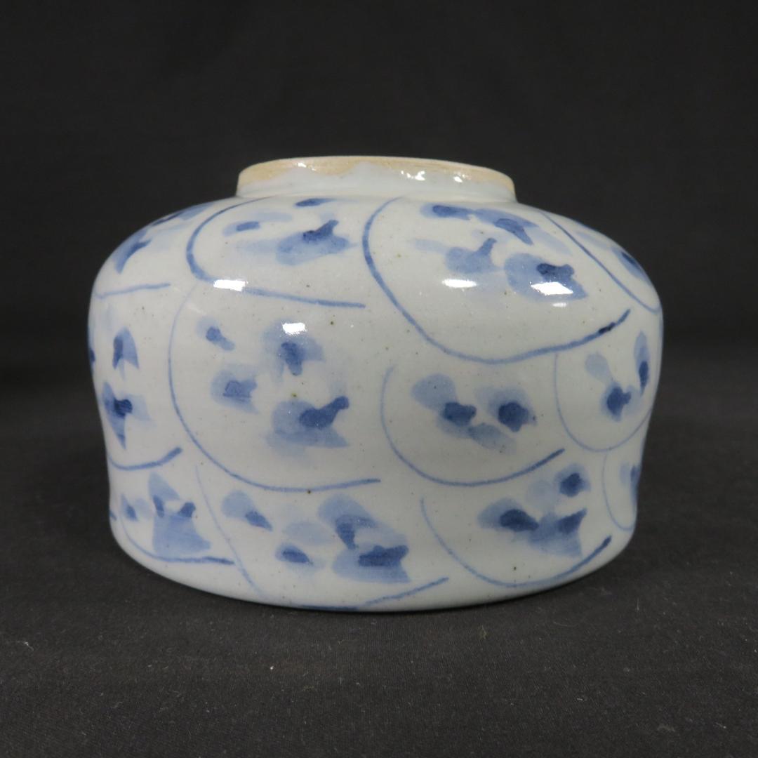 古染付 茶碗 美濃 吉川修身 抹茶碗 茶器 茶道具 木箱 共箱