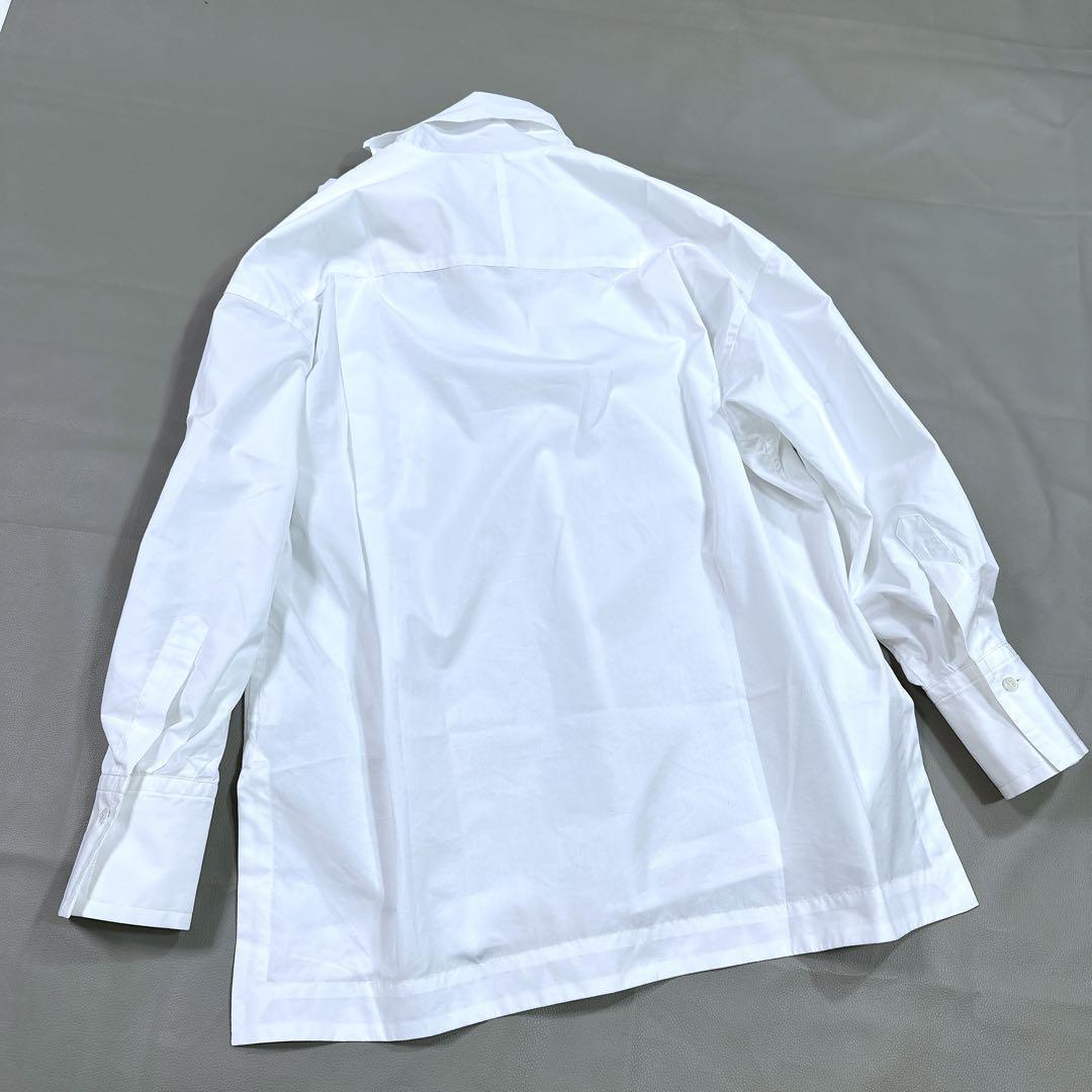 デミルクス ビームス ストール ブラウス　ボウタイブラウス ホワイト