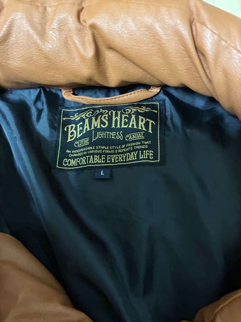 J*様 BEAMS HEART ブラウン ダウンジャケット Lサイズ　APE キ