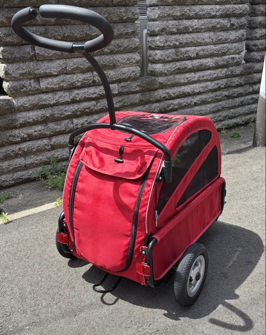 赤いペットカート　エアバギー　AirBuggy トゥインクル
