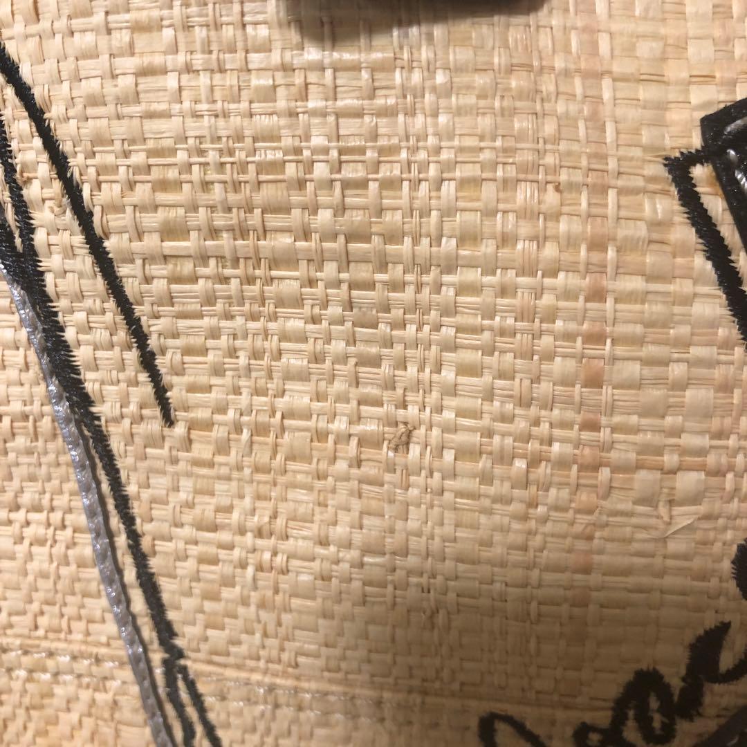 COACHストロートートバッグ　フラワーハンプトンズ