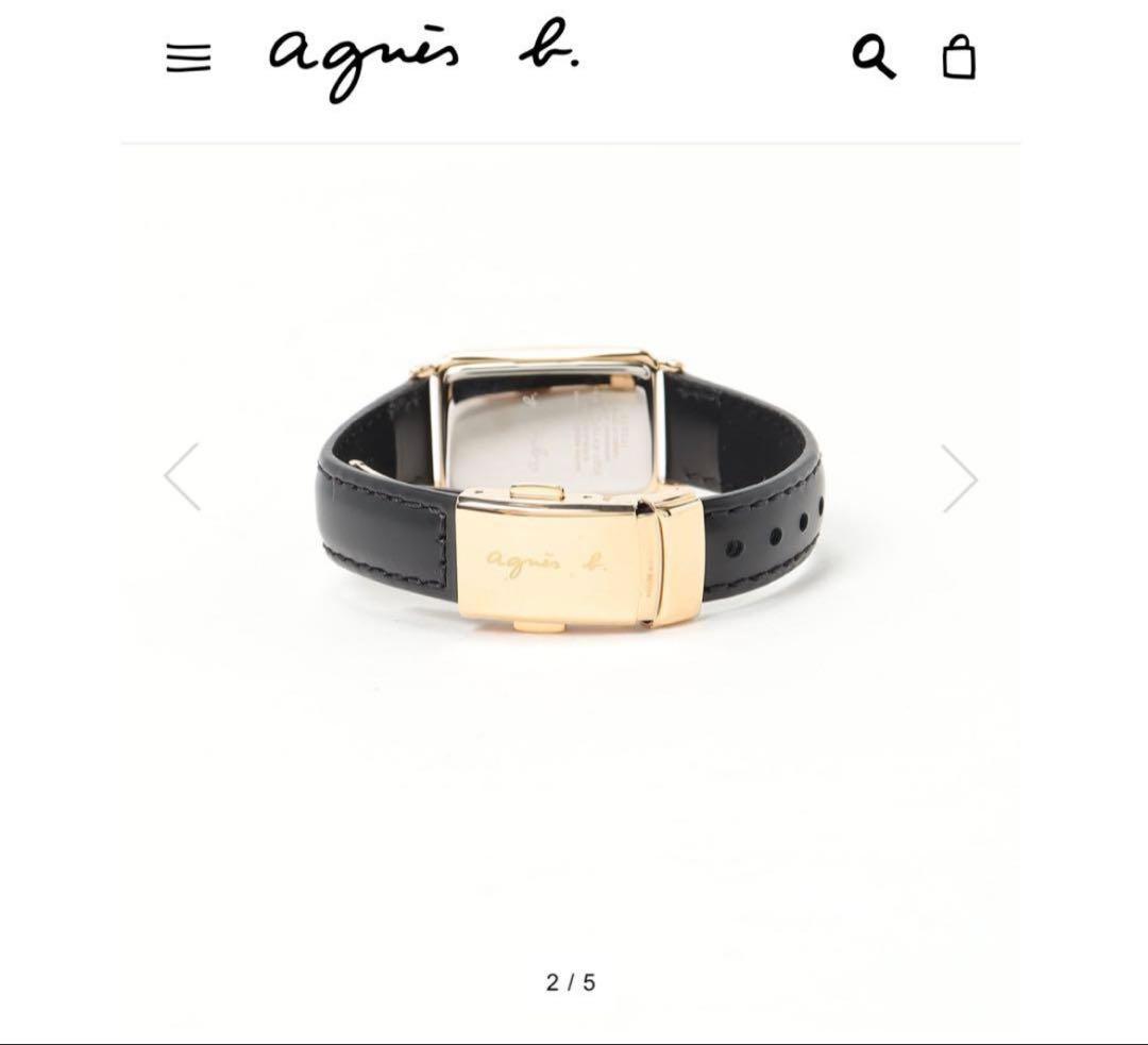 agnès b. ゴールド ブラック 腕時計