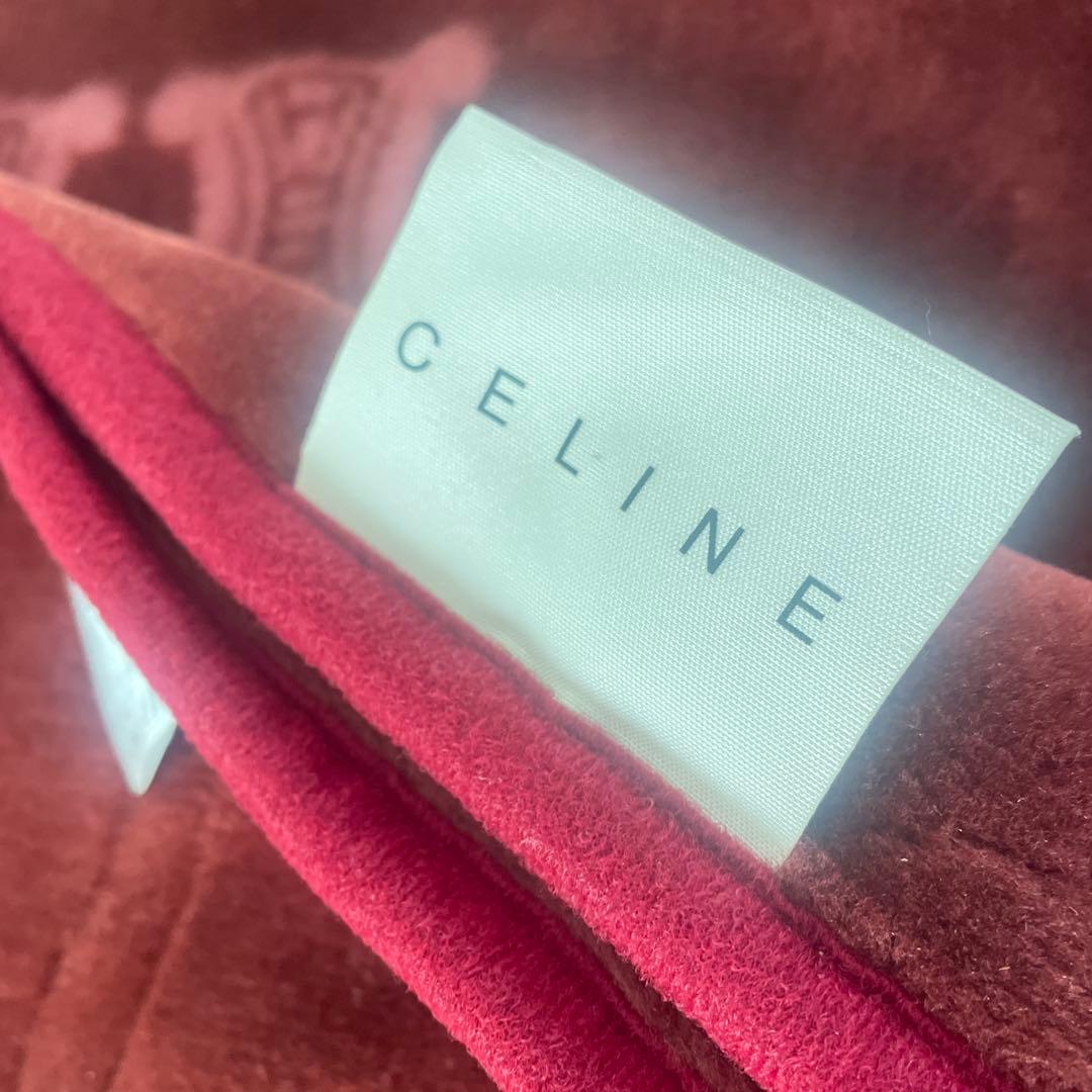 CELINE セリーヌ　マカダム柄　アクリルハーフケット 140×100cm