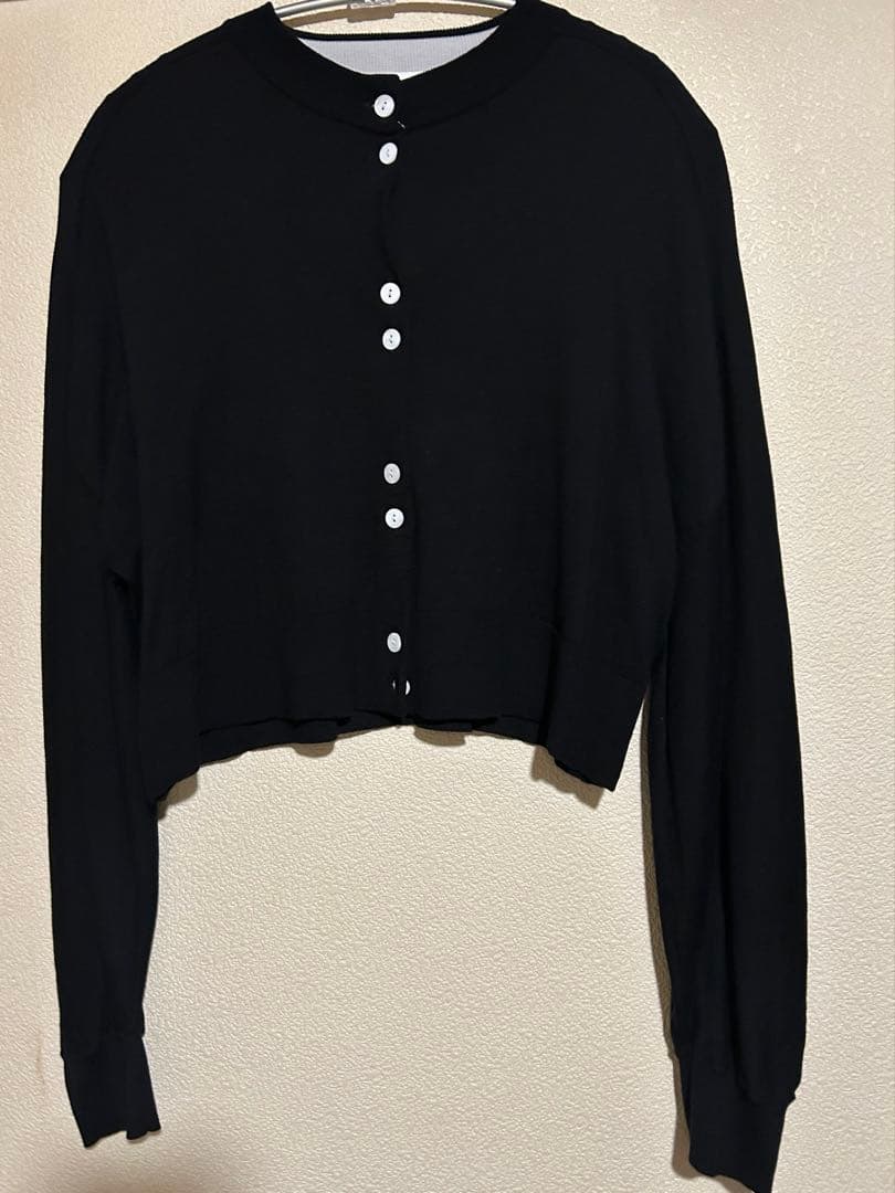 ENFOLD ROUND CARDIGAN 黒