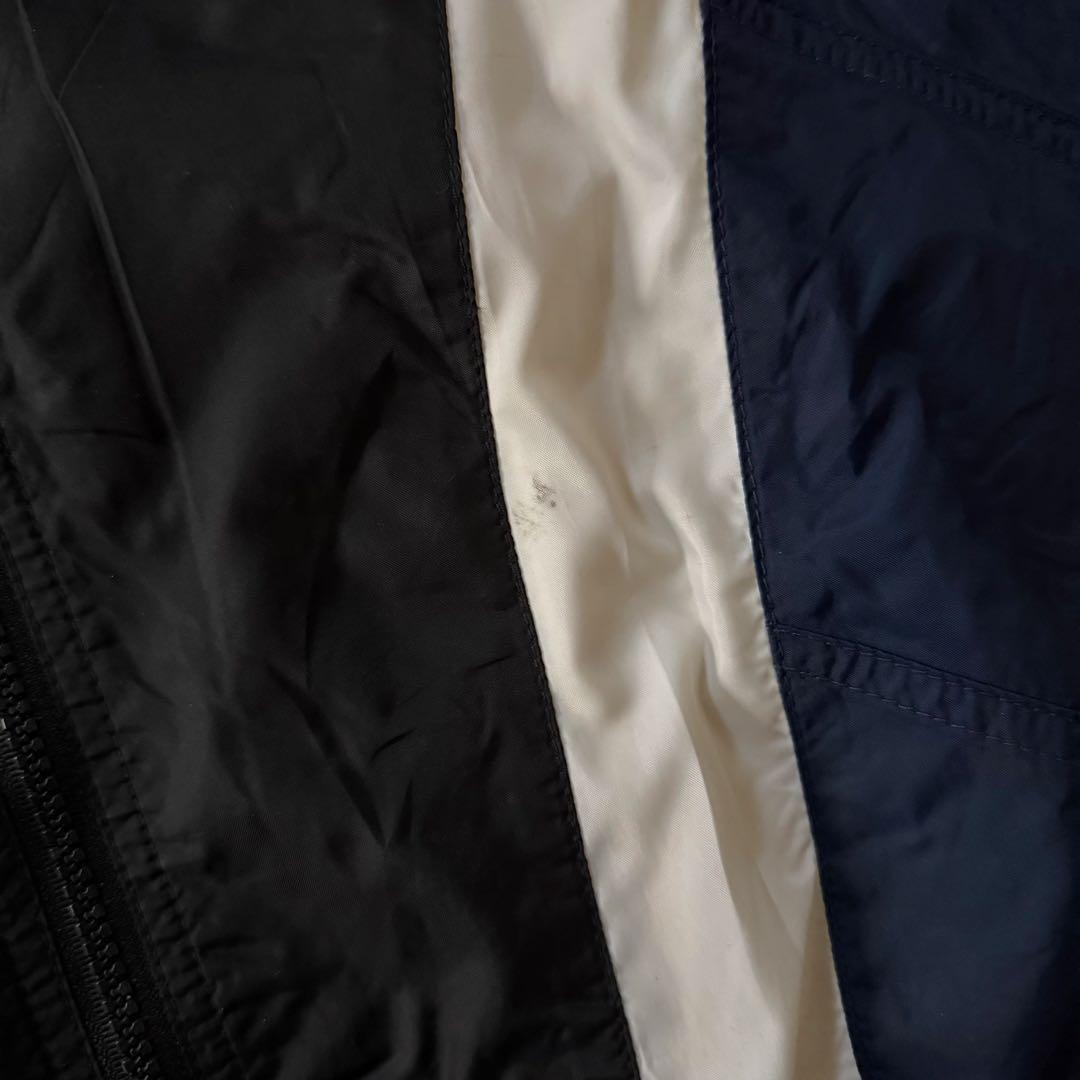 90sナイキNIKEナイロンジャケットスウォッシュロゴ刺繍短丈好配色テック古着L