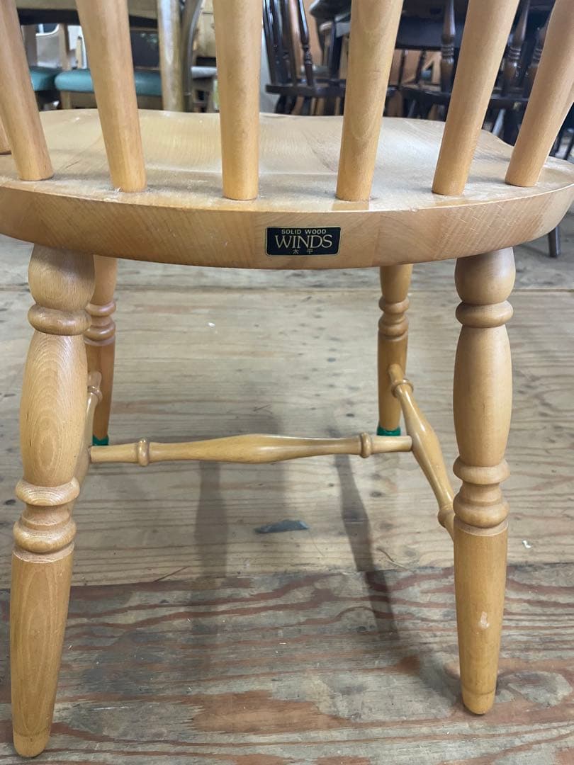 WINDS 太平家具　飛騨　木製　ダイニングチェア ウィンザーチェア　①