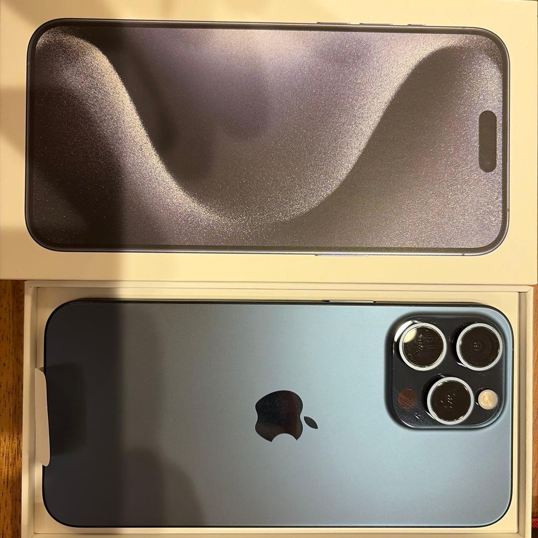 【美品】iPhone 15 Pro Max 256GB ブルー 90%