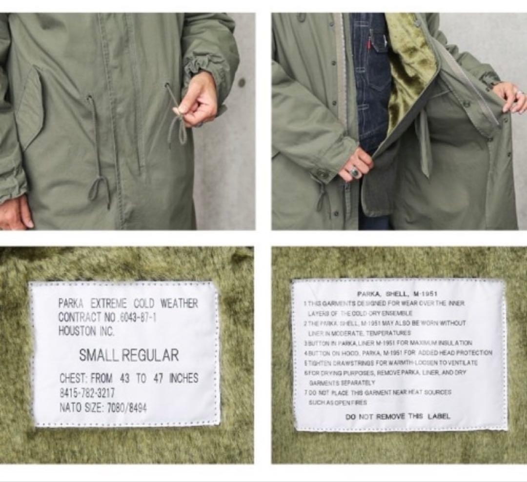 【美品】HOUSTON M-51パーカ モッズコート Sサイズ