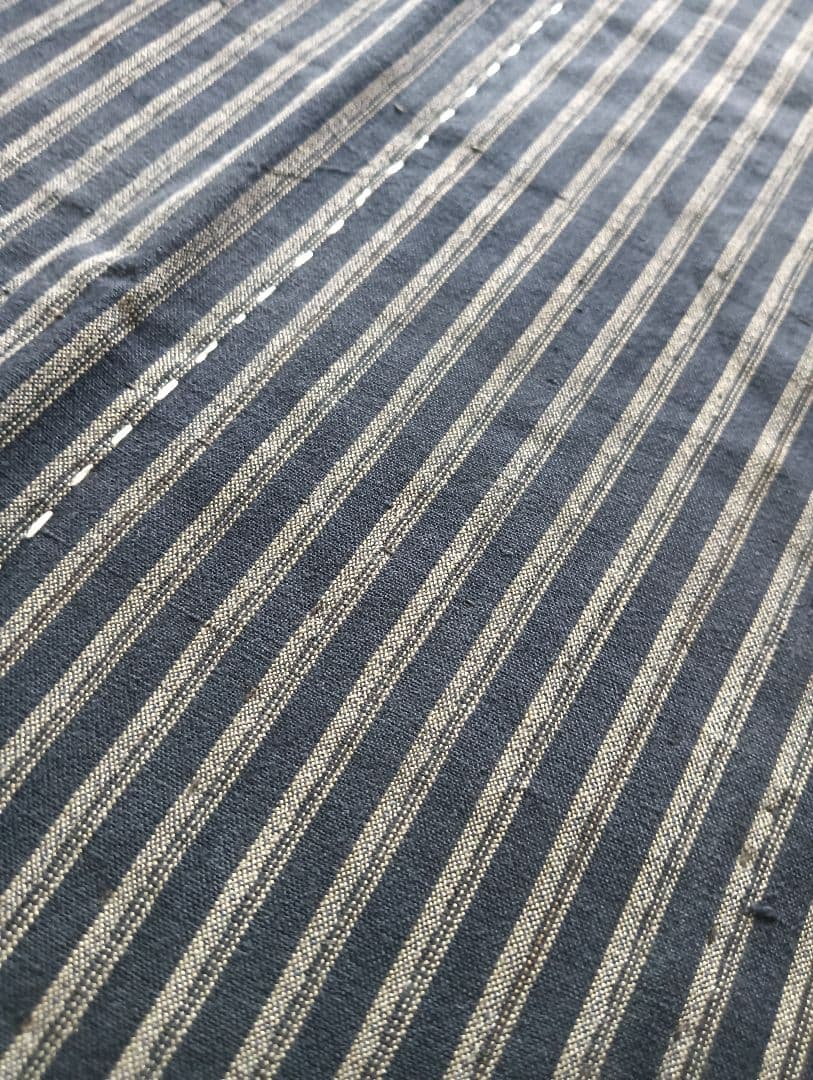 実用可♪白糸粗刺し子の襤褸マルチカバー　boro japan vintage