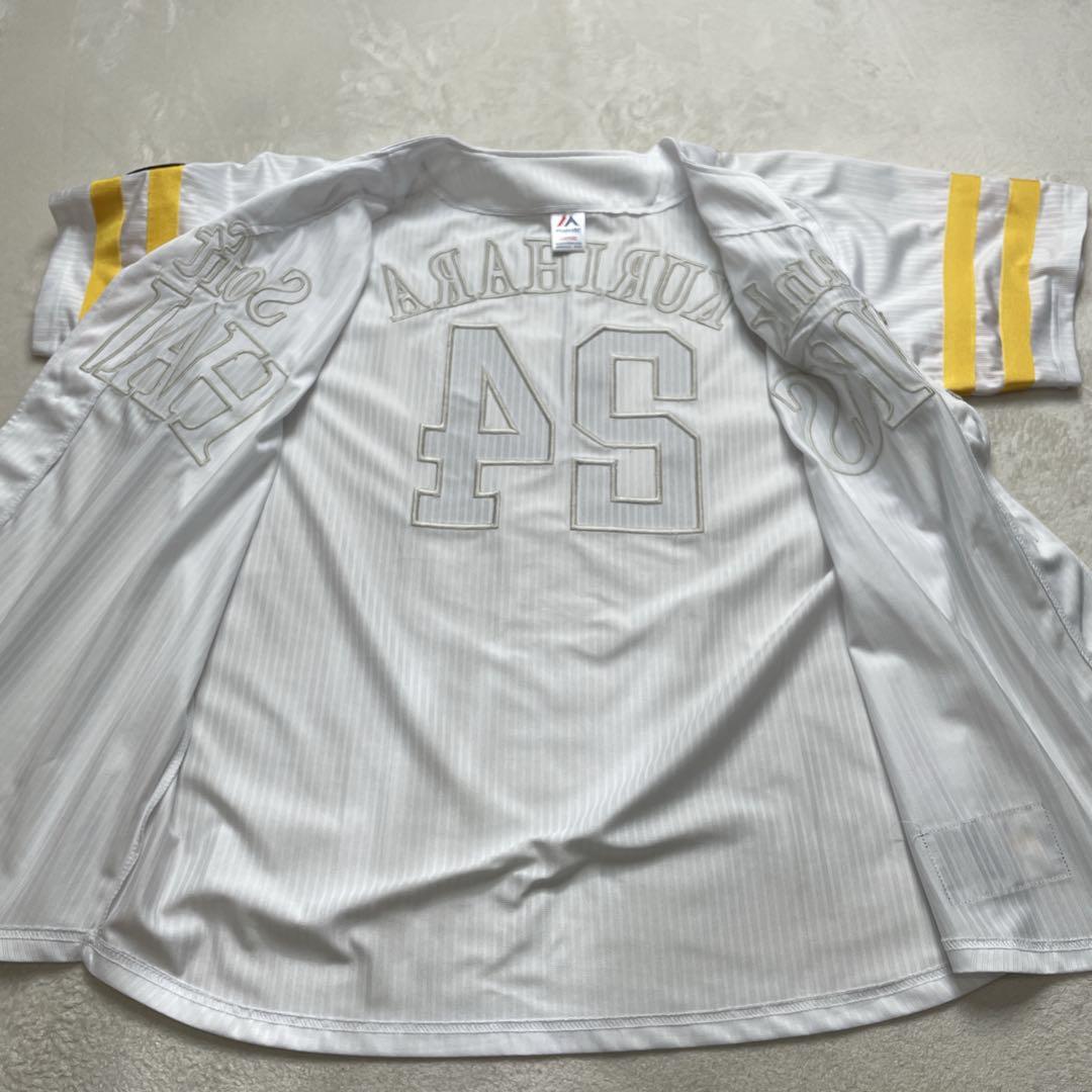 未使用に近い　Majestic ソフトバンクホークス　栗原選手　24 Lサイズ