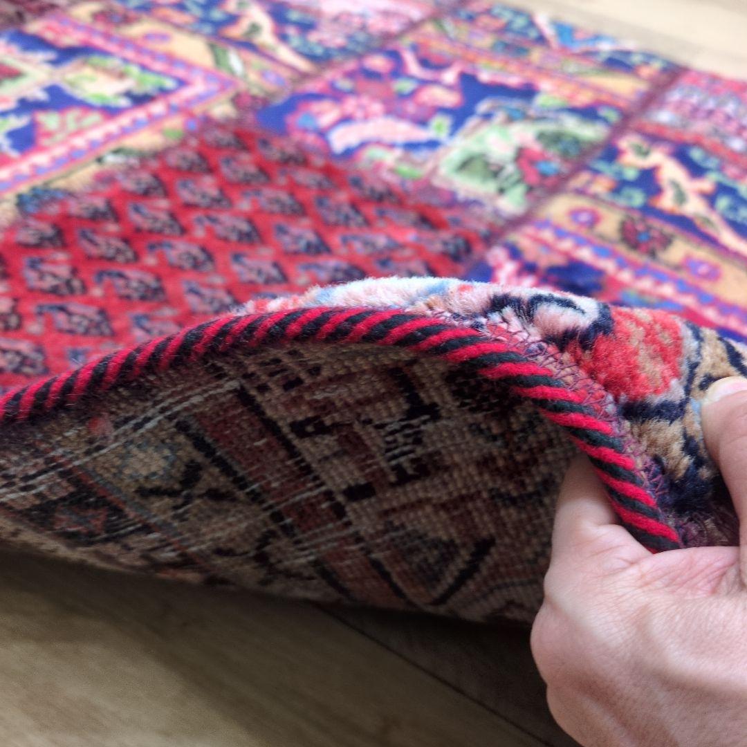 ペルシャ絨毯 パッチワーク アンティーク 150x94 手織り クリーニング済み