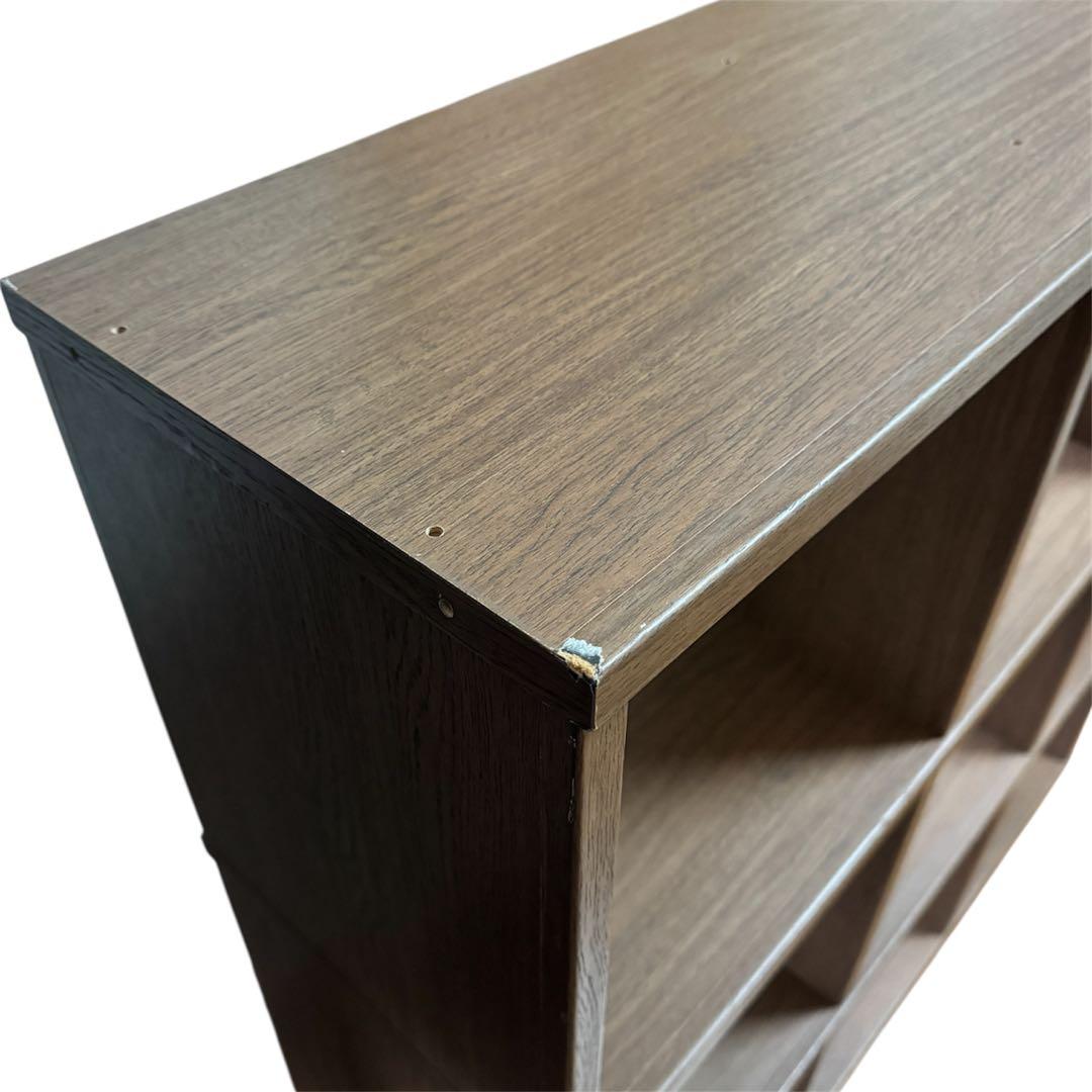 ウォールナット　シェルフ　木製オープンラック　3列×3段