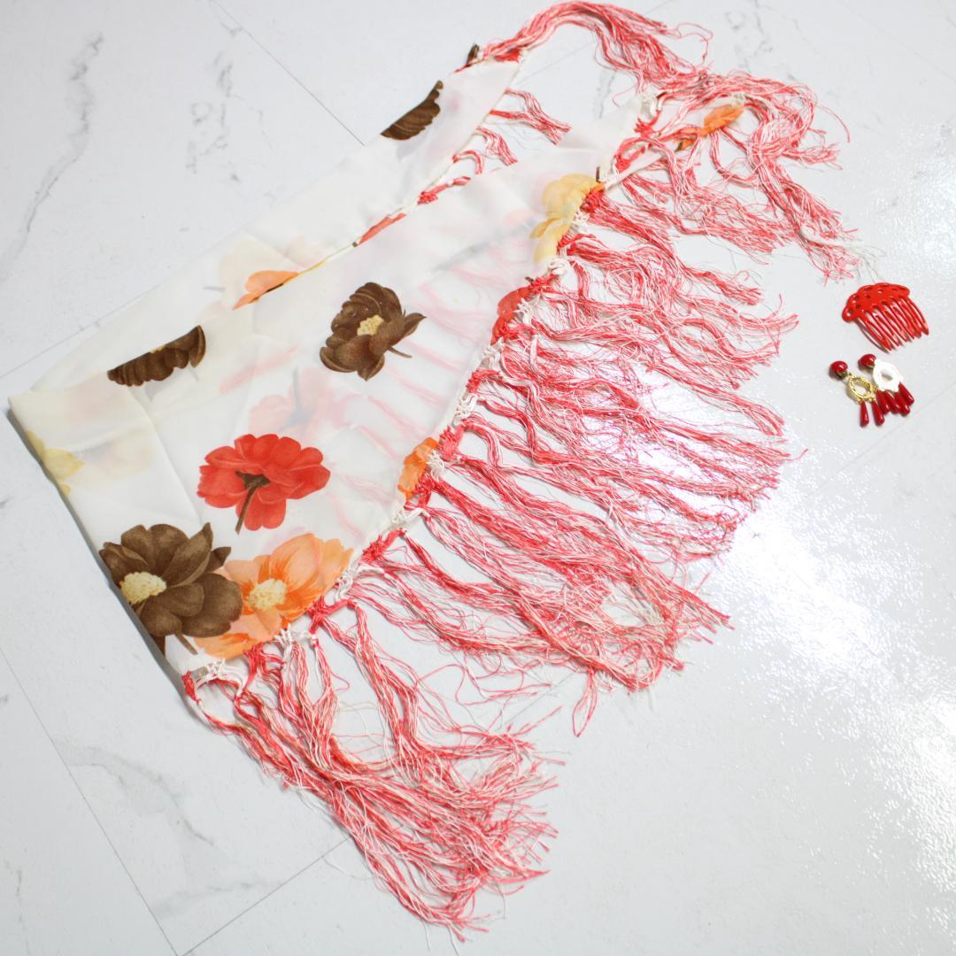 【日本製 フラメンコ衣装】レッド×豪華ボランテ naja ワンピース ドレス