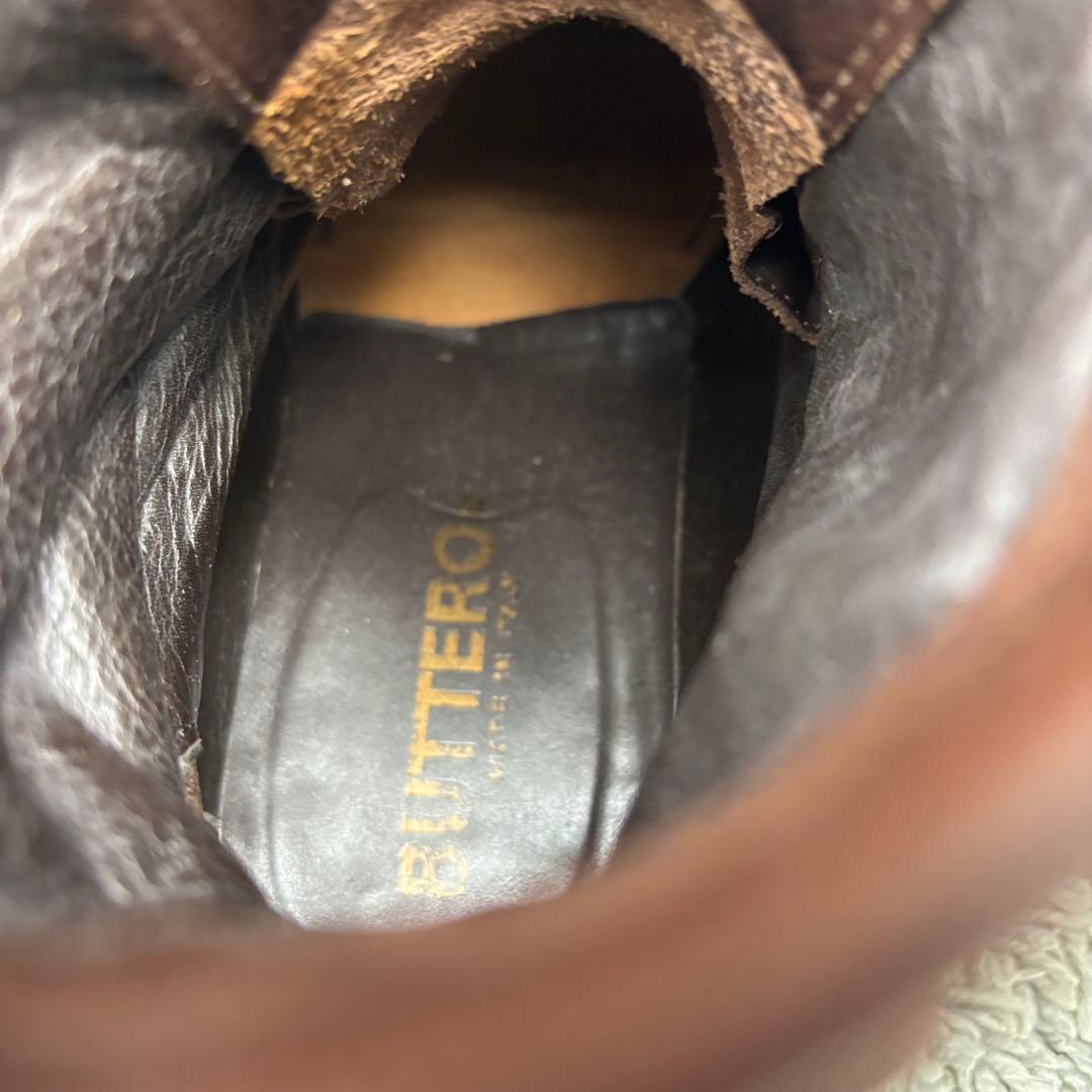 【美品】ブッテロ ワークブーツ レースアップ B1101 ブラウン 27.5