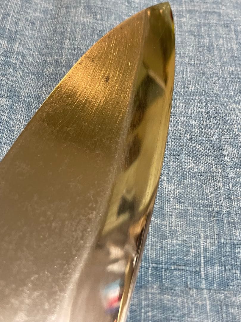 永世吉光　相出刃包丁　身卸包丁　水牛柄　刃渡り19.5センチ