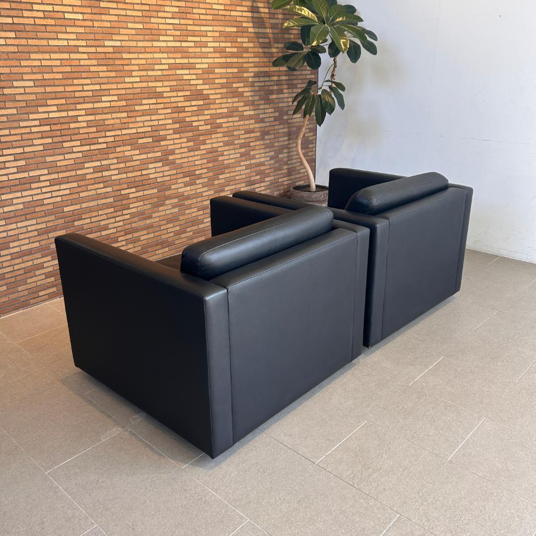 【希少・可変式】♥Knoll（ノル）本革 モジュール　一人掛けソファセット